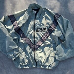 US Army IPFU Jacket Men's‎ Large Regular  Reflective Windbreaker Digital Camo WR